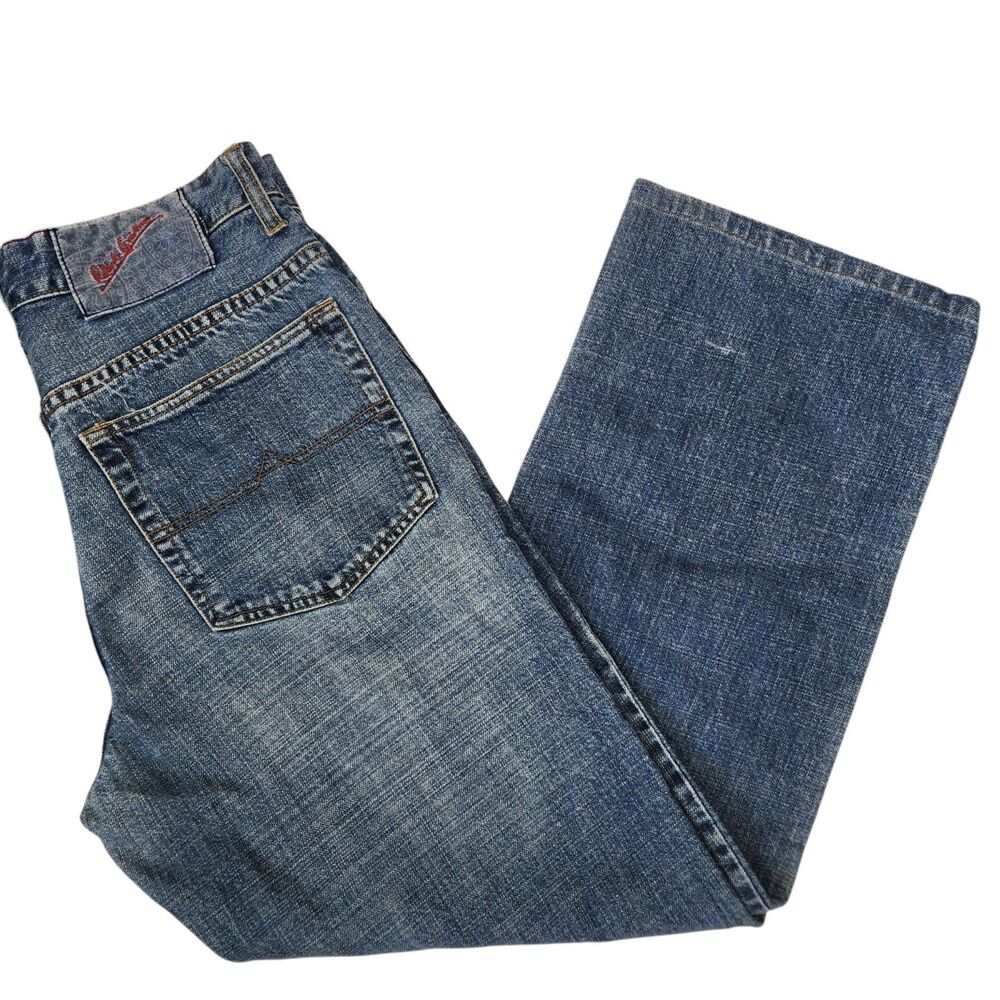 Robert Graham Vintage Y2K 5 Pocket Baggy Straight Fit Jeans 32x32